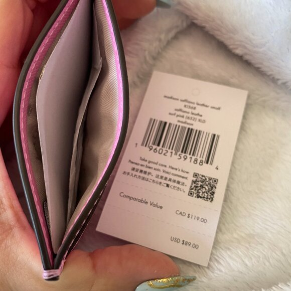 NWT Kate Spade Card Holder Pink - Picture 2 of 7
